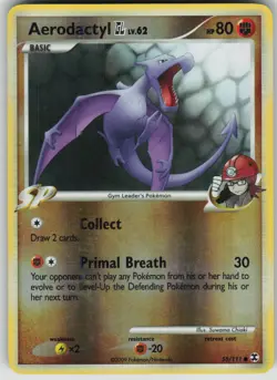 Pokemon TCG Aerodactyl GL Common Reverse Holo Rising Rivals 55/111 - Image 1