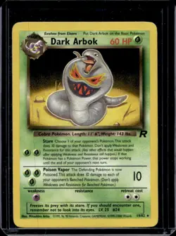 2000 Pokemon Team Rocket Dark Arbok #19/82 - Image 1