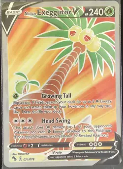 Alolan Exeggutor V - 071/078 Full Art English Pokemon TCG - Image 1