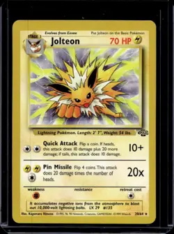 1999 Pokemon Jungle Jolteon #20/64 - Image 1