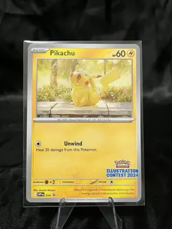 Pokemon Pikachu 214 Black Star Promo Illustration Contest 2024 Stamped - Image 1