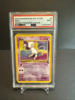 Pokemon Black Star Mew Promo-Pokemon League #8 2000 PSA 9 - Image 1