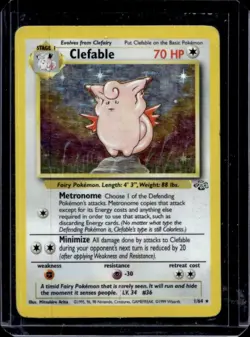 1999 Pokemon Jungle Clefable #1/64 - Image 1