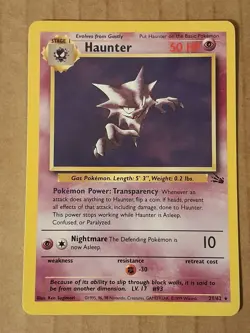 Pokemon Haunter 21/62 Fossil Rare LP-NM See Pictures - Image 1