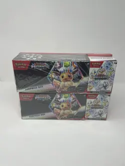 LOT OF 2 - Pokemon Prismatic Evolutions Surprise Box & Booster Bundle Sams Club - Image 1