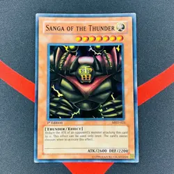 Yu-Gi-Oh! Sanga of the Thunder MRD-025 1st Super Rare Asian English LP EX - Image 1