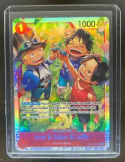 2025 One Piece Carrying on His Will OP13 Ace & Sabo & Luffy Super Rare #OP13-007 - Image 1