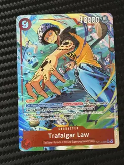 One Piece Trafalgar Law - (Alternate Art) SR The Azure Sea's Seven OP14-009 NM - Image 1