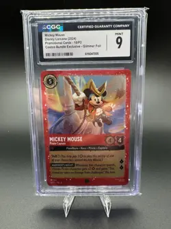 Mickey Mouse - Pirate Captain 18/p2 Disney Lorcana Promo Cards Holo CGC 9 - Image 1