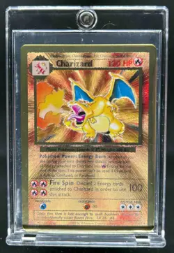 2021 Pokemon Celebrations Classic Collection Charizard Gold Metal Card #4/102 - Image 1