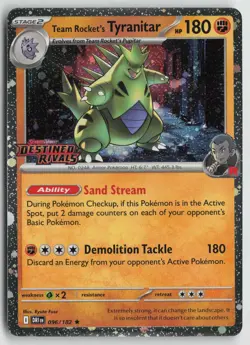 Team Rocket's Tyranitar (Prerelease) Rare Miscellaneous Cards & Products 096/182 - Image 1