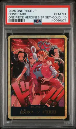 2025 ONE PIECE JPN ONE PIECE HEROINES SPECIAL SET GOLD DON!! CARD PSA 10 - Image 1