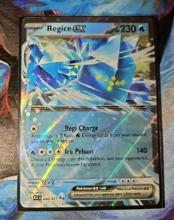 Regice ex 048/217 ASC Full Art Holo Rare Pokemon Card TCG NM - Image 1