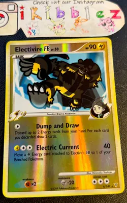 ELECTIVIRE FB 4/147 LP Reverse Holo Rare Frontier Brian Art Thunder Pokemon Card - Image 1