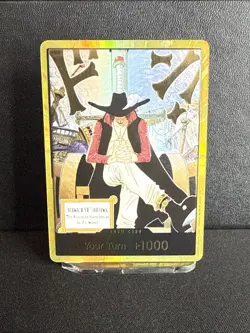 DON!! Card (Dracule Mihawk) (Gold) The Azure Sea's Seven Foil - Image 1