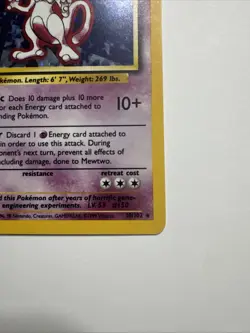 Mewtwo 010/102 Base Set Holo LP/NM Excellent Condition Pokemon Cards - Image 5