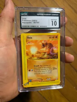 (POP 22) CGC 10 Gem Mint Onix Aquapolis 98/147 Pokemon Card - Image 2