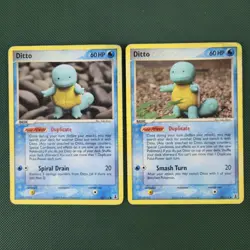 HP Ditto Squirtle 64/113 40/113 EX Delta Species Common Nintendo Pokemon Cards - Image 1