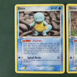 HP Ditto Squirtle 64/113 40/113 EX Delta Species Common Nintendo Pokemon Cards - Image 2