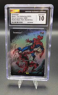 MTG Magic Terminate (Borderless) Marvel Universe Eternal Mythic Foil 0040 CGC 10 - Image 1