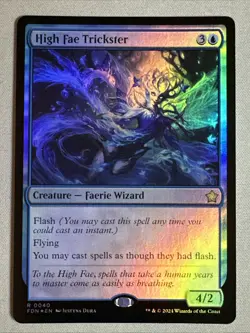MTG / High Fae Trickster / FDN / #40 / FOIL / Rare / NM - Image 1