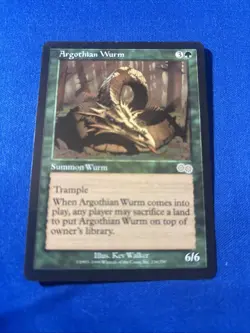 ARGOTHIAN WURM LP+ Urza’s Saga Vintage mtg Magic fast shipping - Image 1