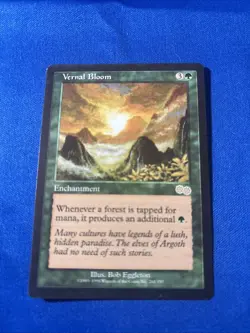 VERNAL BLOOM LP+ Urza’s Saga Original mtg Magic fast shipping - Image 1