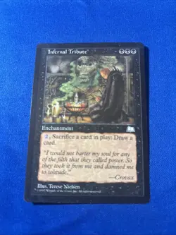 INFERNAL TRIBUTE LP Weatherlight Reserved List mtg Magic fast shipping - Image 1