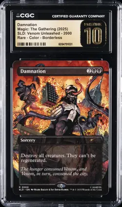 2025 MTG SLD: VENOM UNLEASHED COLOR BORDERLESS 2000 DAMNATION CGC 10 PRISTINE - Image 1