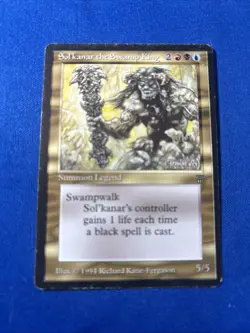 SOL’KANAR THE SWAMP KING MP Legends ORIGINAL vintage mtg Magic fast shipping - Image 1