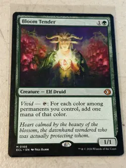 mtg Bloom Tender, mythic elf druid, Lorwyn Eclipsed, unplayed - Image 1