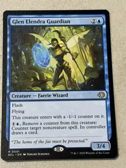 mtg Glen Elendra Guardian, flash faerie wizard, Lorwyn Eclipsed, unplayed - Image 1