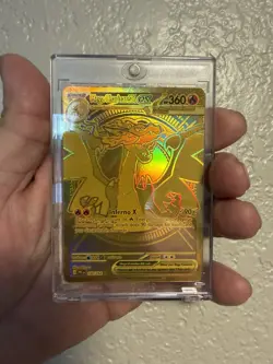 Mega Charizard x Ex 130/094 Phantasmal Flames Gold Hyper Rare Pokemon, Near Mint - Image 1