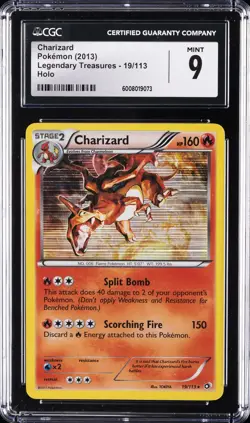 2013 POKEMON LEGEND TREASURES HOLO #19/113 CHARIZARD CGC 9 - Image 1