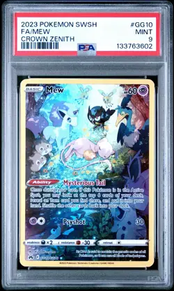 2023 Sword & Shield Crown Zenith Mew Galarian Gallery #GG10/GG70 PSA 9 - Image 1