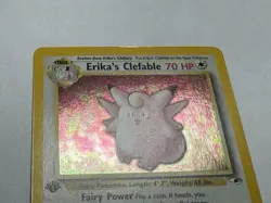 Pokemon TCG Erika's Clefable 1st Edition Gym Heroes Holo Rare - Image 3