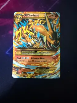 Pokemon M Charizard EX Secret Holo Rare Card 107/106 XY LP ASIS READ DESCRIPTION - Image 1