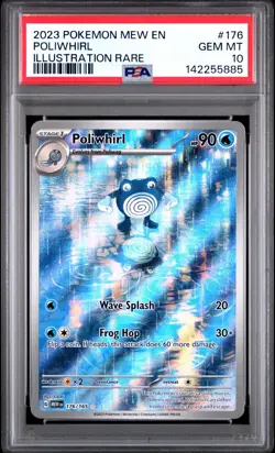 2023 Pokemon MEW EN 151 Poliwhirl Illustration Rare #176 PSA 10 GEM MINT - Image 1