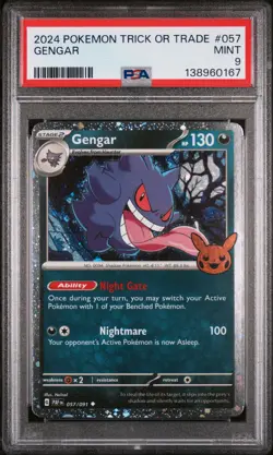 2024 POKEMON TRICK OR TRADE #057 GENGAR PSA 9 - Image 1