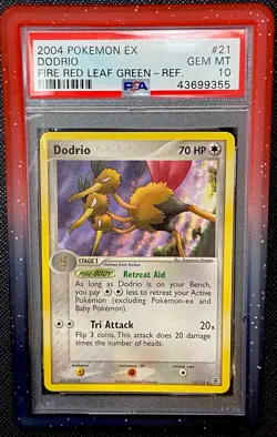 ERROR PSA 10 Gem Mint Dodrio Reverse Holo EX Fire Red Leaf Green Pokemon 2004 - Image 1