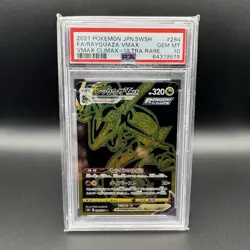 2021 Pokemon Japanese SWSH VMAX ClimaxRayquaza VMAX #284/184PSA 10 GEM MINT - Image 1