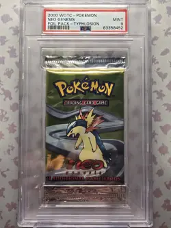 Pokemon WOTC Neo Genesis Typhlosion 2000 PSA 9 Graded Pack - Image 1