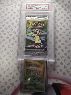 Pokemon WOTC Neo Genesis Typhlosion 2000 PSA 9 Graded Pack - Image 2