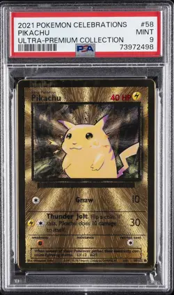 2021 POKEMON CELEBRATIONS ULTRA-PREMIUM COLLECTION #58 PIKACHU PSA 9 - Image 1