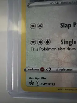 Pokemon Snorlax SWSH119 Sword & Shield Black Star Promo Holo NM - Image 2