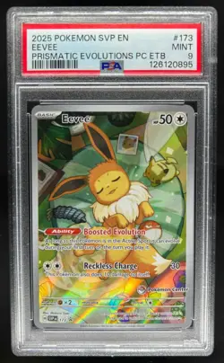 2023-25 Pokemon SV Black Star Promos - SVP EN Eevee Center #173 PSA 9 - Image 1
