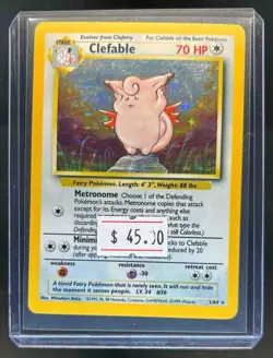 1999 Pokemon Jungle Clefable #1/64 - Image 1