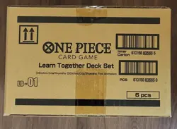 One Piece LD-01 Learn Together Deck Set Factory Case of 6 - Brand New Sealed - Image 1