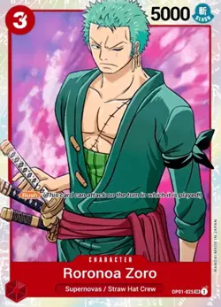 One Piece Roronoa Zoro - OP01-025 - SR - Foil, Near Mint Romance Dawn - Image 1