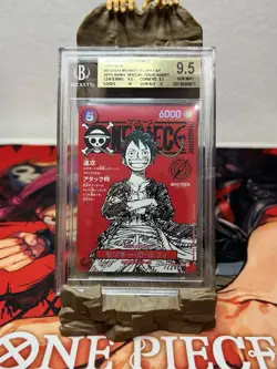 2025 ONE PIECE JPN PROMO 20TH ANNIVERSARY ST21-014 MONKEY D LUFFY BGS 9.5 GEM 💎 - Image 1